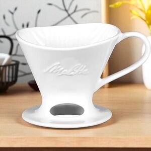 Signature Series 1-Cup Pour-Over Coffeemaker - Porcelain, White